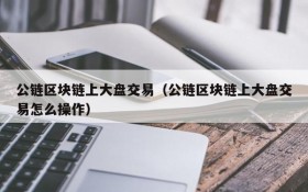 公链区块链上大盘交易(公链区块链上大盘交易怎么操作)