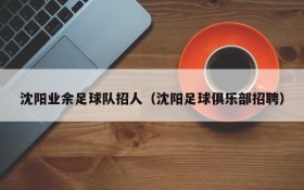 沈阳业余足球队招人(沈阳足球俱乐部招聘)