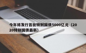 今年将发行首批特别国债5000亿元(2020特别国债最新)