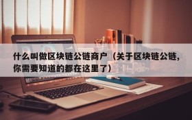 什么叫做区块链公链商户(关于区块链公链,你需要知道的都在这里了)