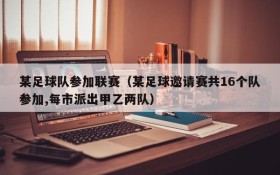 某足球队参加联赛(某足球邀请赛共16个队参加,每市派出甲乙两队)