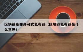 区块链革命许可式私有链(区块链私有链是什么意思)