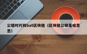 公链时代和bat区块链(区块链公链是啥意思)