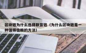 区块链为什么选择联盟链(为什么区块链是一种值得信赖的方法)