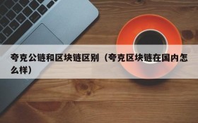 夸克公链和区块链区别(夸克区块链在国内怎么样)