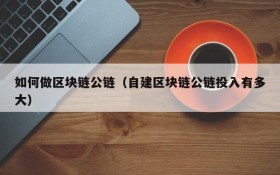 如何做区块链公链(自建区块链公链投入有多大)