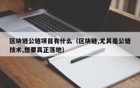 区块链公链项目有什么(区块链,尤其是公链技术,想要真正落地)